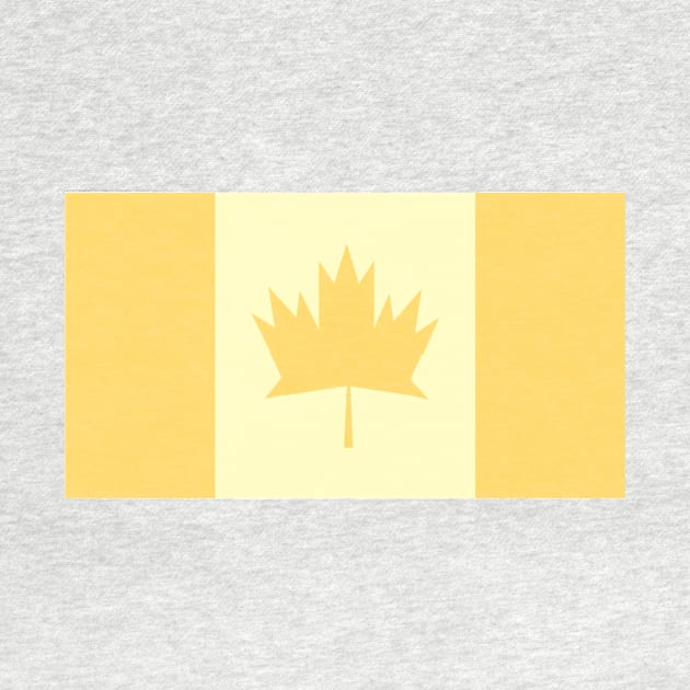 Minimalistic Gold Flat Canada Flag Shirt by AurumBrand